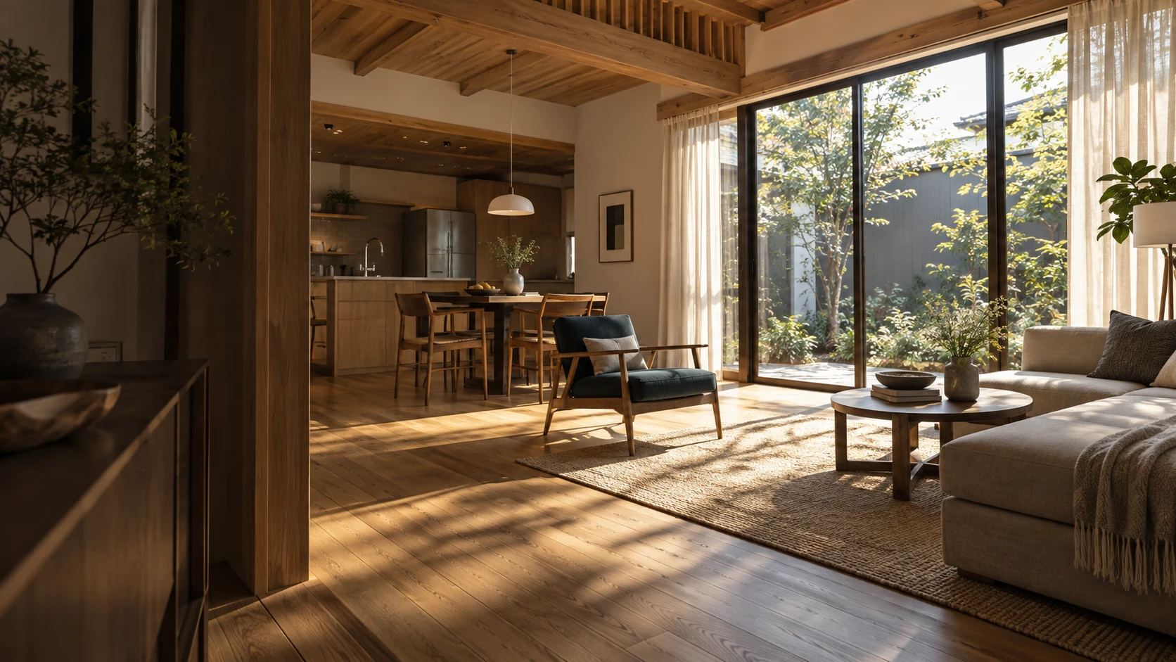 自然光が入る木の住まいのイメージ
